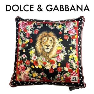 DOLCE & GABBANA FOR DJ KHALED NEW NWT LION FLORAL DOT ACCENT THROW PILLOW